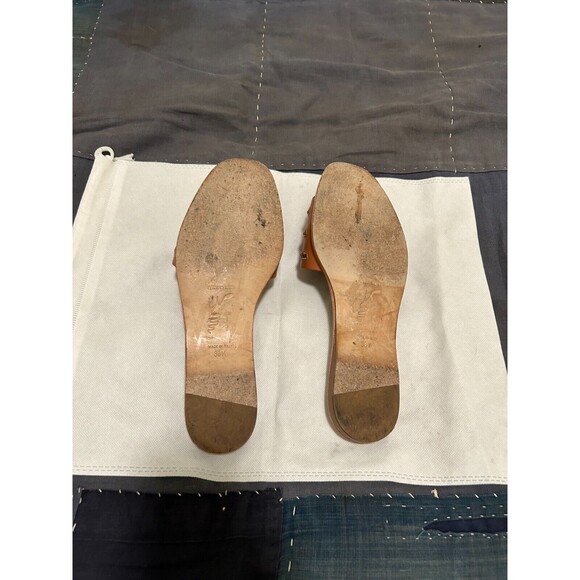 Rene Caovilla Brown Slide Heels with Silver Accents - Picture 3 of 5